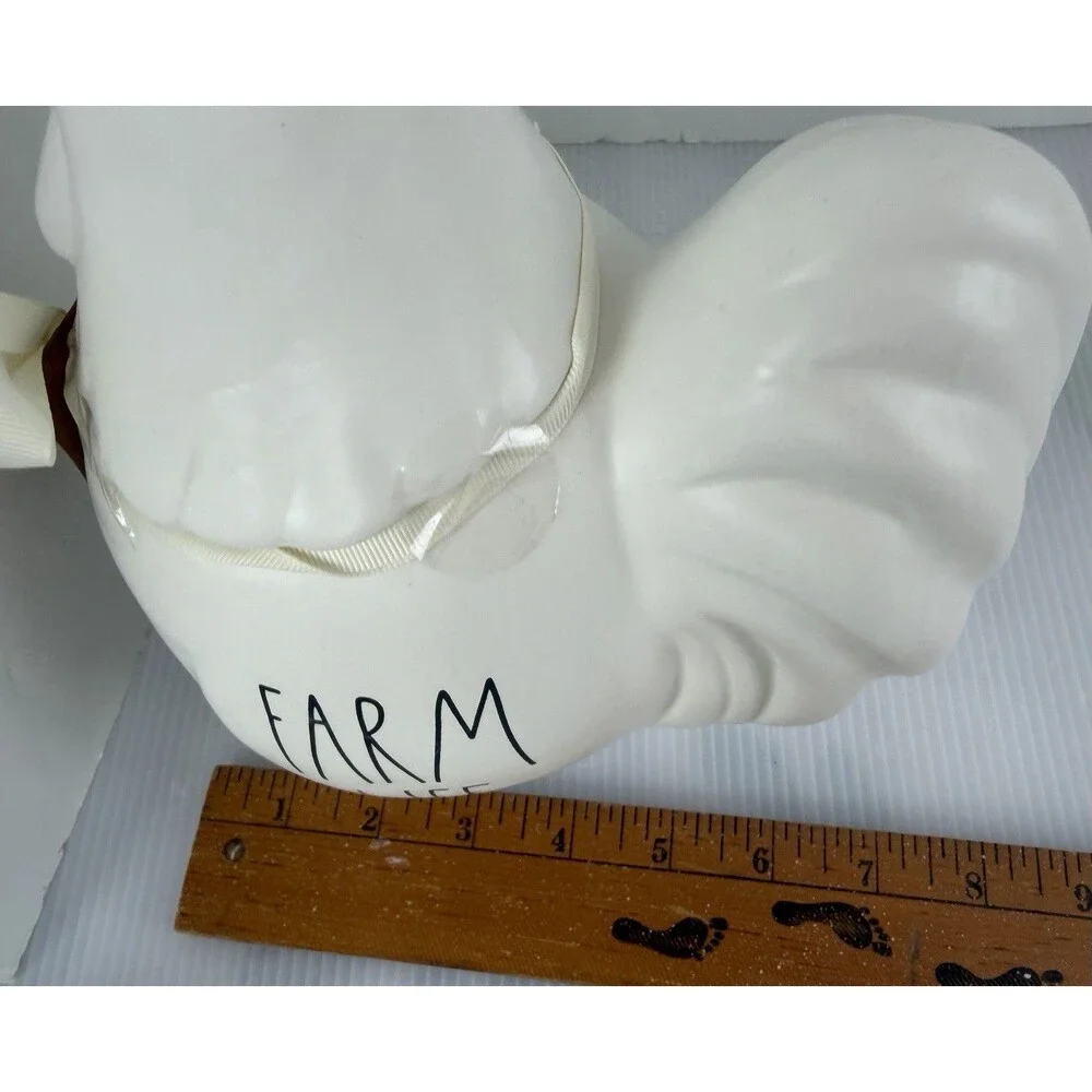 Rae Dunn FARM LIFE Rooster Figure Canister Jar Rustic Kitchen Decor 10” Chicken